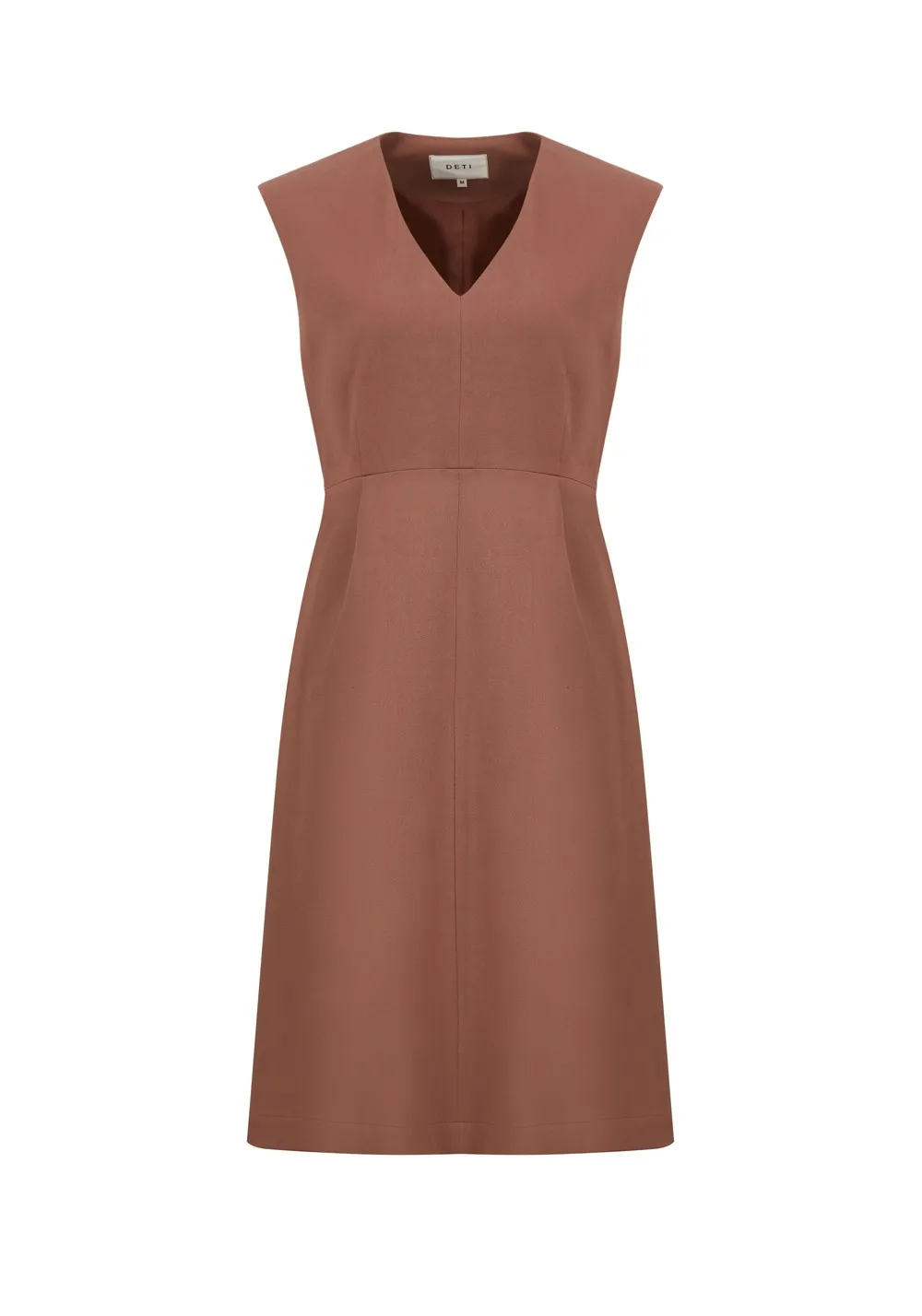 

Pure Color V Neck Sleeveless Slim Dress