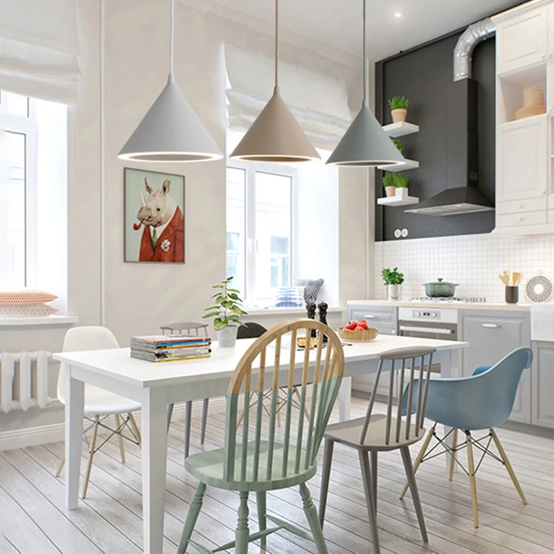 Modern colorful loft aluminum alloy 220V LED single head pendant lighting for living room kitchen bedroom restaurant hotel | Освещение