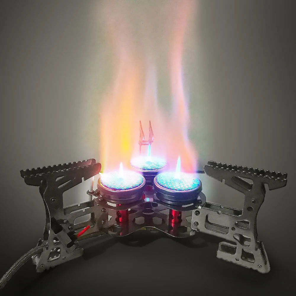 8000 Вт ветрозащитная плита кухонная посуда газовые горелки для кемпинга пикника варочная барбекю с газовый