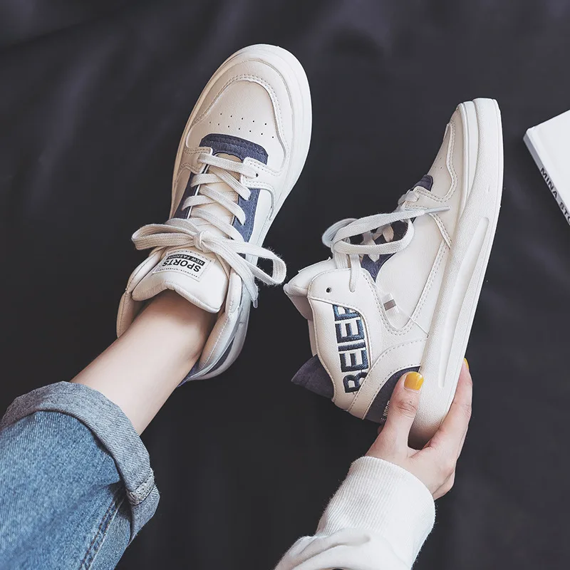 

Fashion women's shoes white shoes women's shoes newautumnandwinterstudentsall-matchshoesplusvelvetcottonshoessportshigh-topshoes