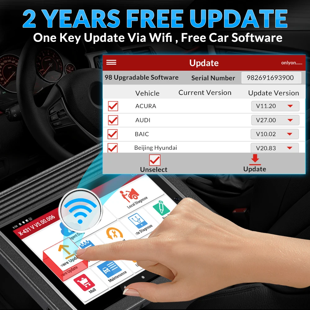 Диагностический сканер LAUNCH X431 V PRO 2021 автомобильный считыватель кодов OBD2