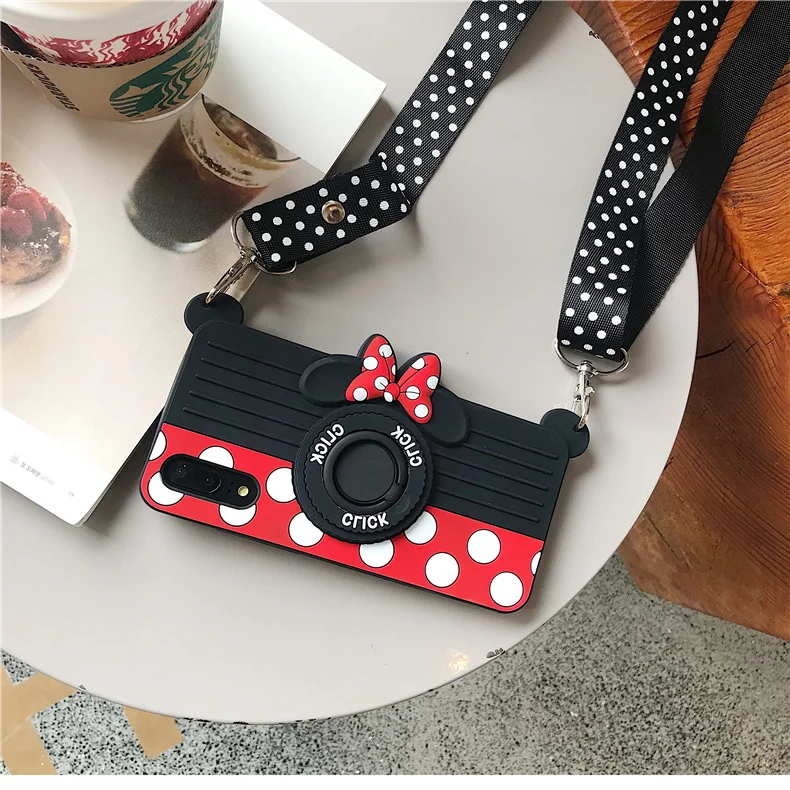 Милый 3D мультфильм милый Минни камера чехол для huawei P20/P30/Pro/mate 20 Pro/Nova 4 Fundas Мягкий силиконовый чехол для телефона