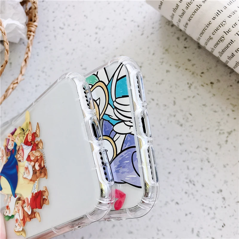 Cartoon Daisy Donald Duck Phone Case for iphone xs xr max Couple Cover Princess Dwarfs Soft Clear Coque 10 6s 7 8Plus |