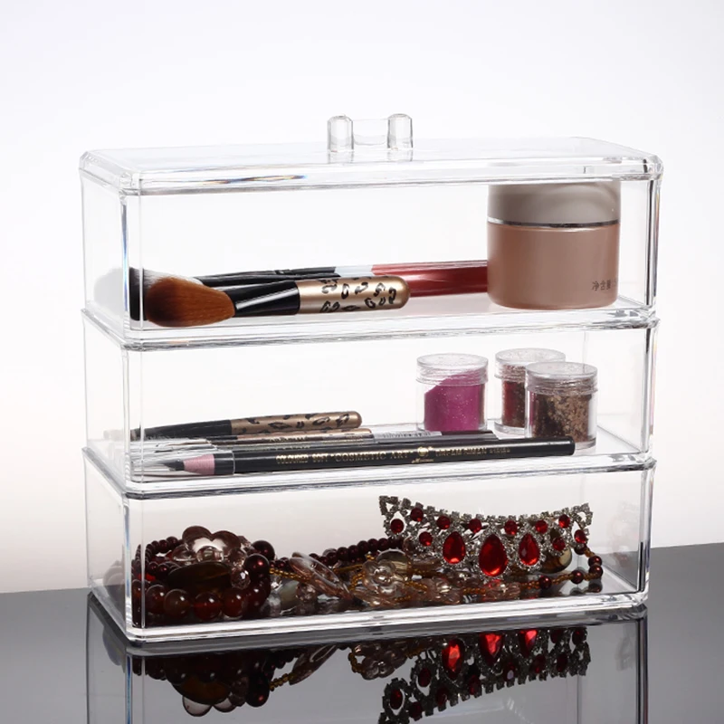 Макияж пластиковая коробка для органайзера 3 слоя 7 сетки украшения ногтей La