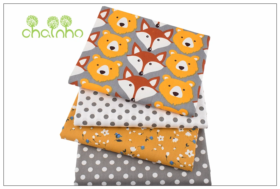 Chainho, Jungle animals Series, печатная саржевая хлопковая ткань, для поделок шитья, простыня для детей и малышей, подушка, материал, полметра