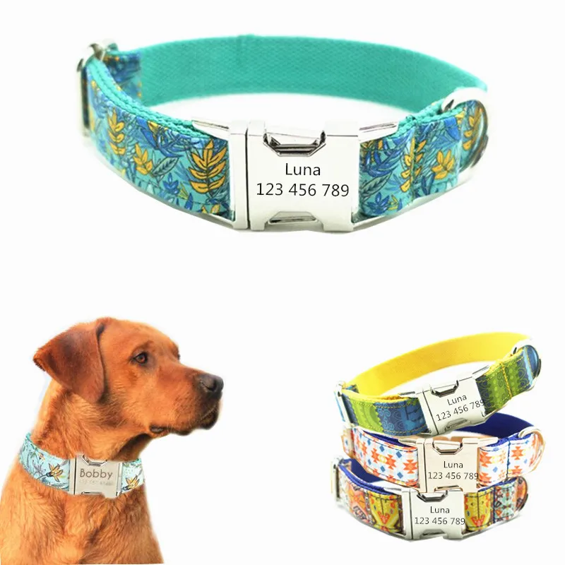 Ошейник для собак персонализированный отражающий ошейники на заказ