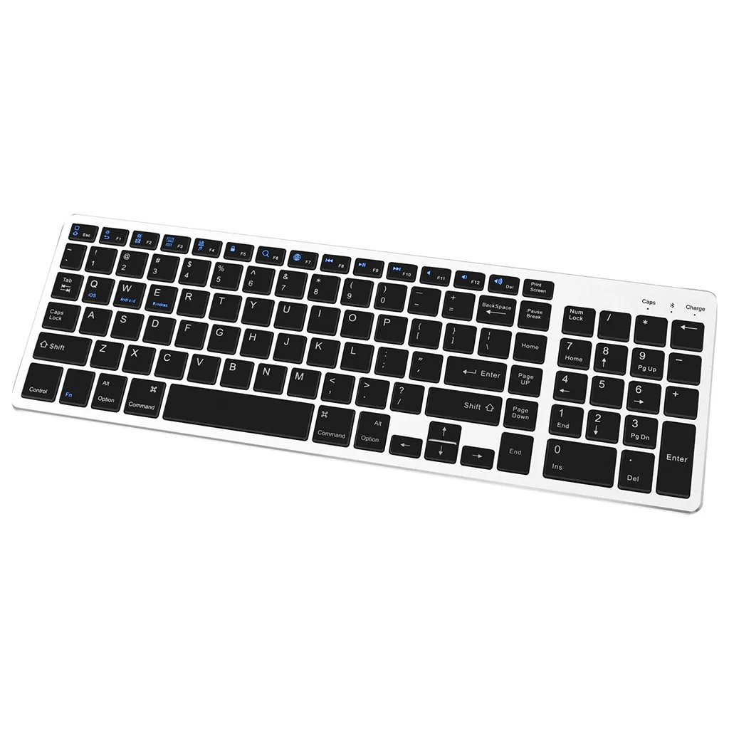 

Bluetooth Keyboard Rechargeable Portable BT Wireless Keyboard with Number Pad for Laptop PC Tablet Windows IOS Android