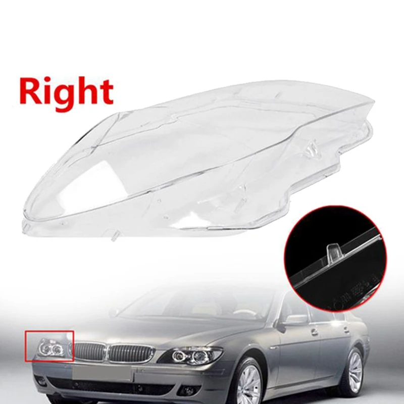 

2x Car Clear Headlight Lens Shell Cover Replacement Head Light Lamp Cover For-BMW 7 E65 E66 2005-2008 Left & Right
