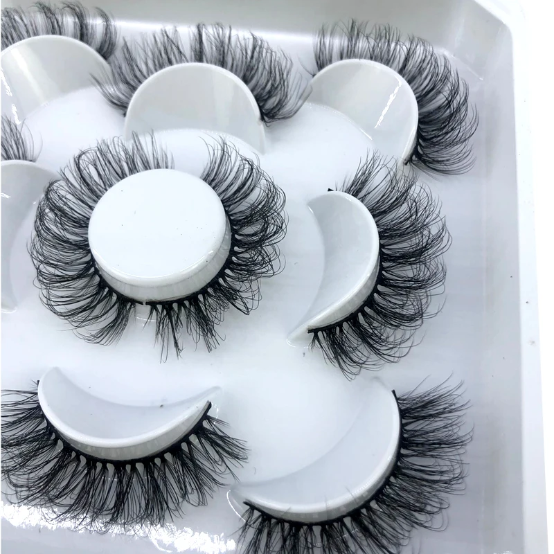 HBZGTLAD New 5 pairs 8-25mm natural 3D false eyelashes fake lashes makeup kit Mink Lashes extension mink eyelashes maquiagem images - 6