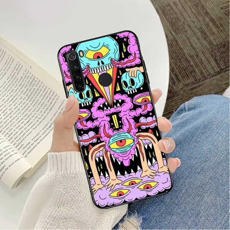 colourful psychedelic trippy art phone case for redmi note 8pro 8t 9 redmi note 6pro 7 7a 6 6a 8 5plus note 9 pro funda cover free global shipping