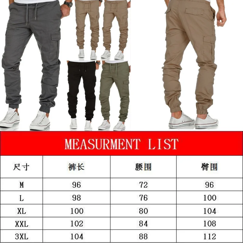 

Cargo Pants Men Elastic Multiple Pocket Military Male Trousers Casual Outdoor Joggers Pant Joggers Trousers Fashion Men Pants