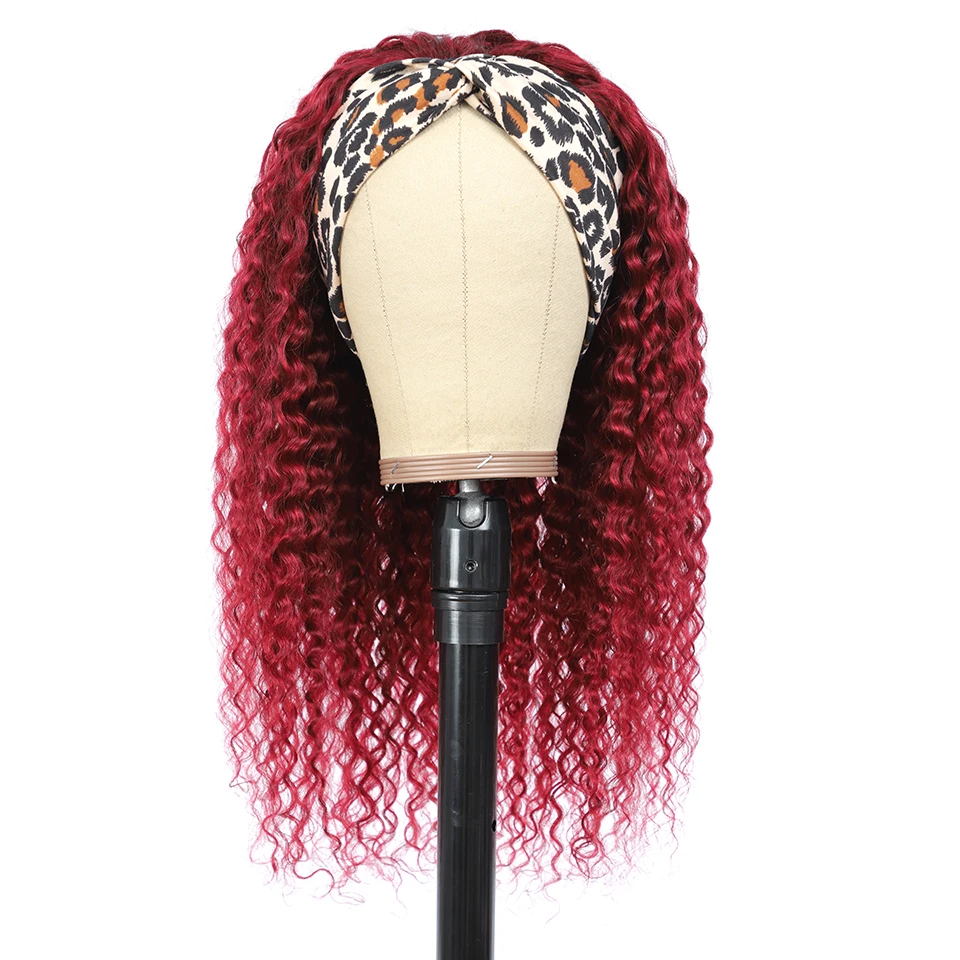 

Парик с головной повязкой человеческие волосы Омбре кудрявые бразильские без клея головная повязка человеческие волосы хайлайтер парик дл...