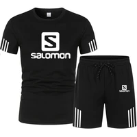 2021 new mens t shirt shorts set summer breathable casual t shirt running set fashion printed mens sports set