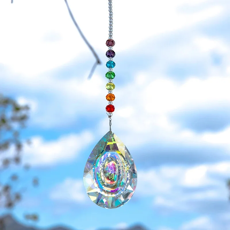 Наилучшие пожелания радужные хрустальные капли люстра лампа призмы чакра