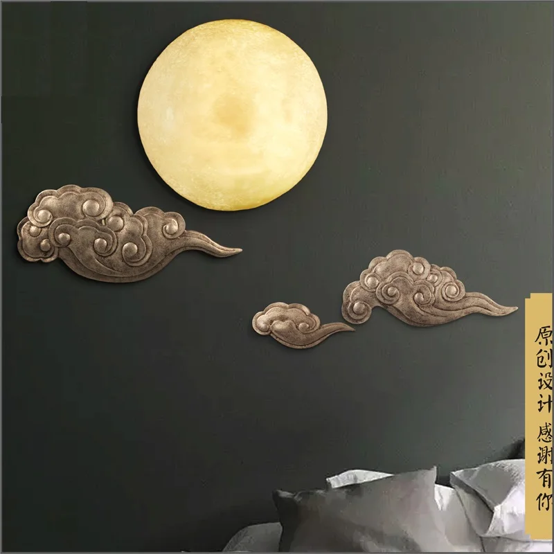 Светодиодная лампа для спальни настенные светильники креативная Луна Wandlamp смолы