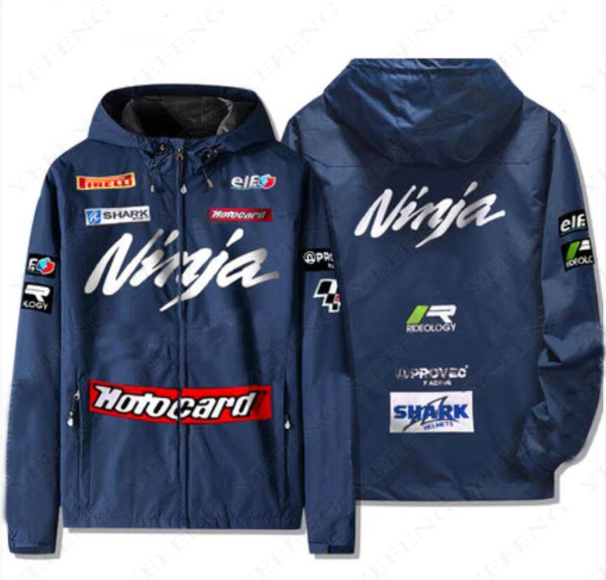 Moto GP для Kawasaki гоночной команды движение мужчин и женщин куртка мотоциклистов