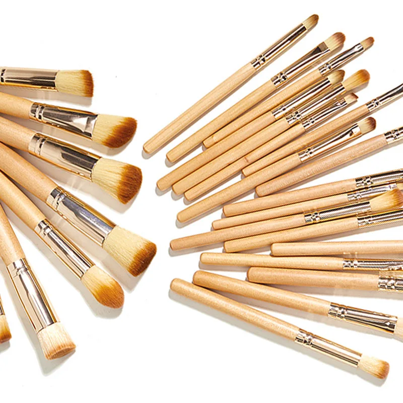 

25Pcs Natural Hair Colorful Makeup Brushes Professional Foundation Powder Blush Eyeshadow Eyebrow Blending Brush Set