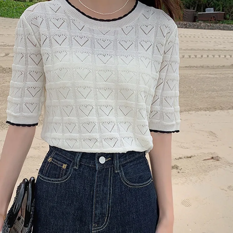 

Женская Лоскутная футболка с коротким рукавом, летние свободные топы с круглым вырезом