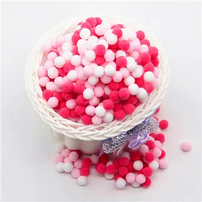 131416 20g Мини Помпон 8 мм Pom Poms Ponpon многоцветные Pompony ремесла поставки DIY для детской игрушки швейные украшения для дома и свадьбы 20 г - Цвет: 131416 20g