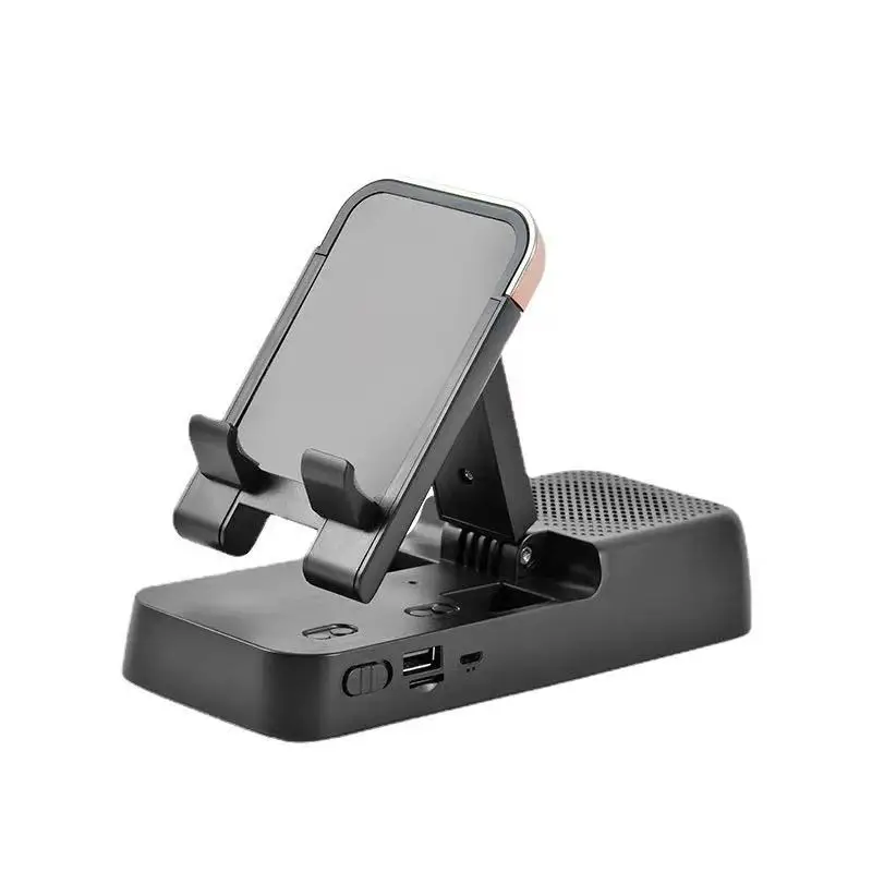 universal foldable desk phone holder mount stand for iphone 12 pro mobile phone tablet holder with bluetooth speaker function free global shipping
