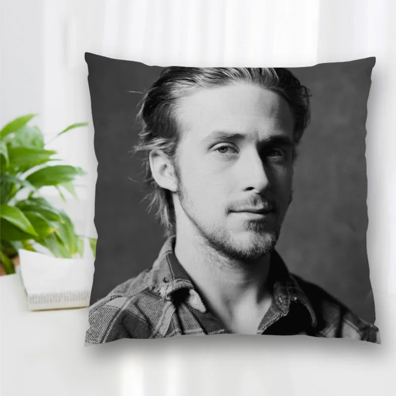 

Custom Ryan Gosling Actor Pillow Slips Polyester Decorative Pillowcases Zipper Pillow Case Pillowcase Cover Square 40x40cm