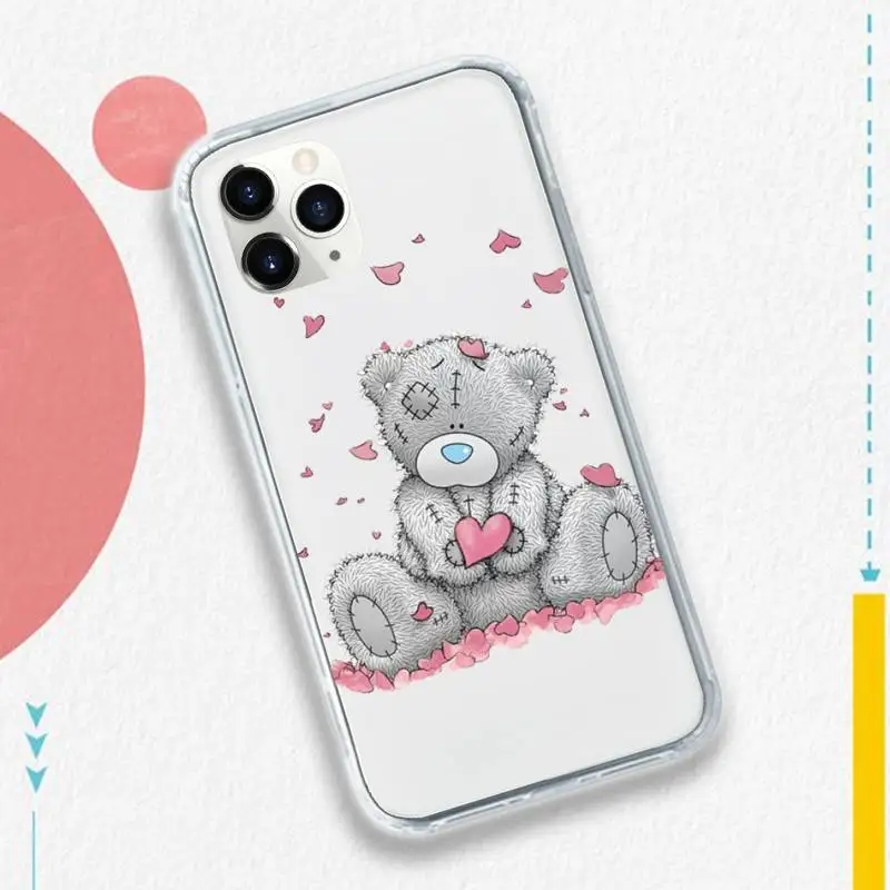 

Tatty Teddy Cute bear Phone Case Transparent soft For iphone 5 5s 5c se 6 6s 7 8 11 12 plus mini x xs xr pro max