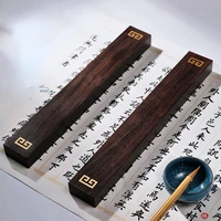 red wood ebony brass inlaid paperweights chinese style carving paperweights creative writing paper weight calligraphy supplies