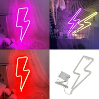 lightning led neon light lamp bulbs usb battery powered colorful night lights sign decor bar room party christmas wedding