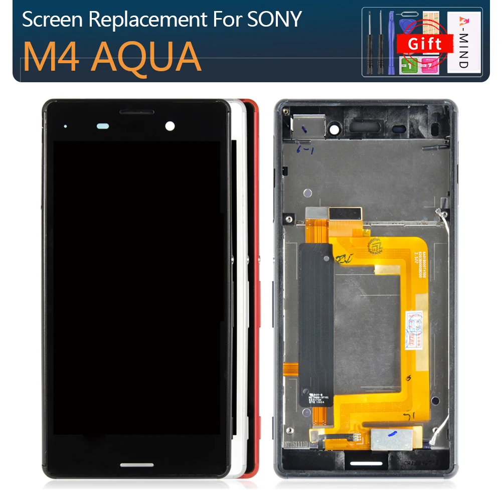 Оригинальный одиночный двойной SIM lcd для Sony Xperia M4 Aqua дисплей сенсорный экран с