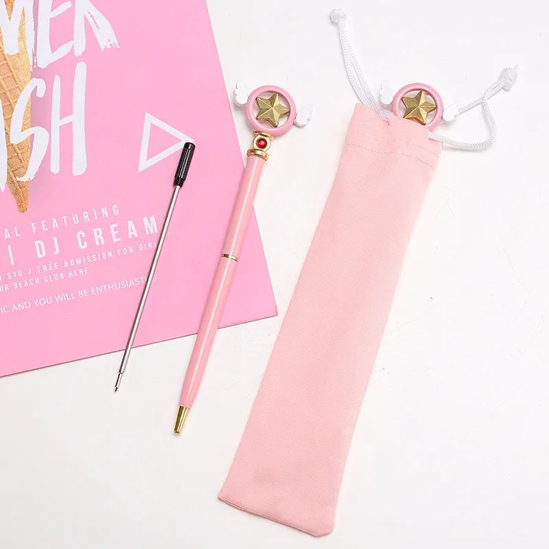 Ручка гелевая металлическая 0 5 мм в стиле аниме | Тематическая одежда и униформа