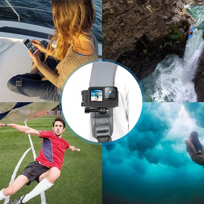 backpack shoulder strap mount holder compatible for gopro hero 10 360 rotation clip sport camera holder accessoreis free global shipping