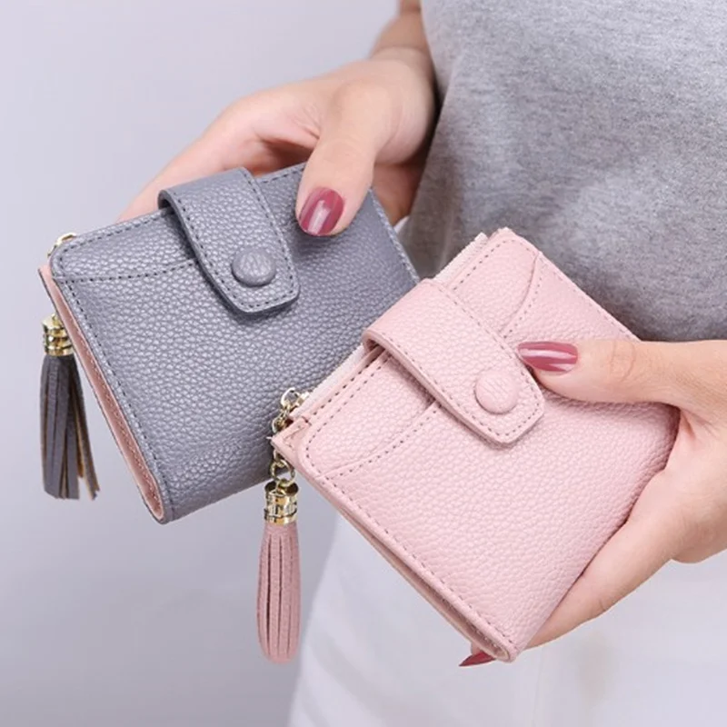Портативная сумка многофункциональный женский короткий кошелек тонкий для