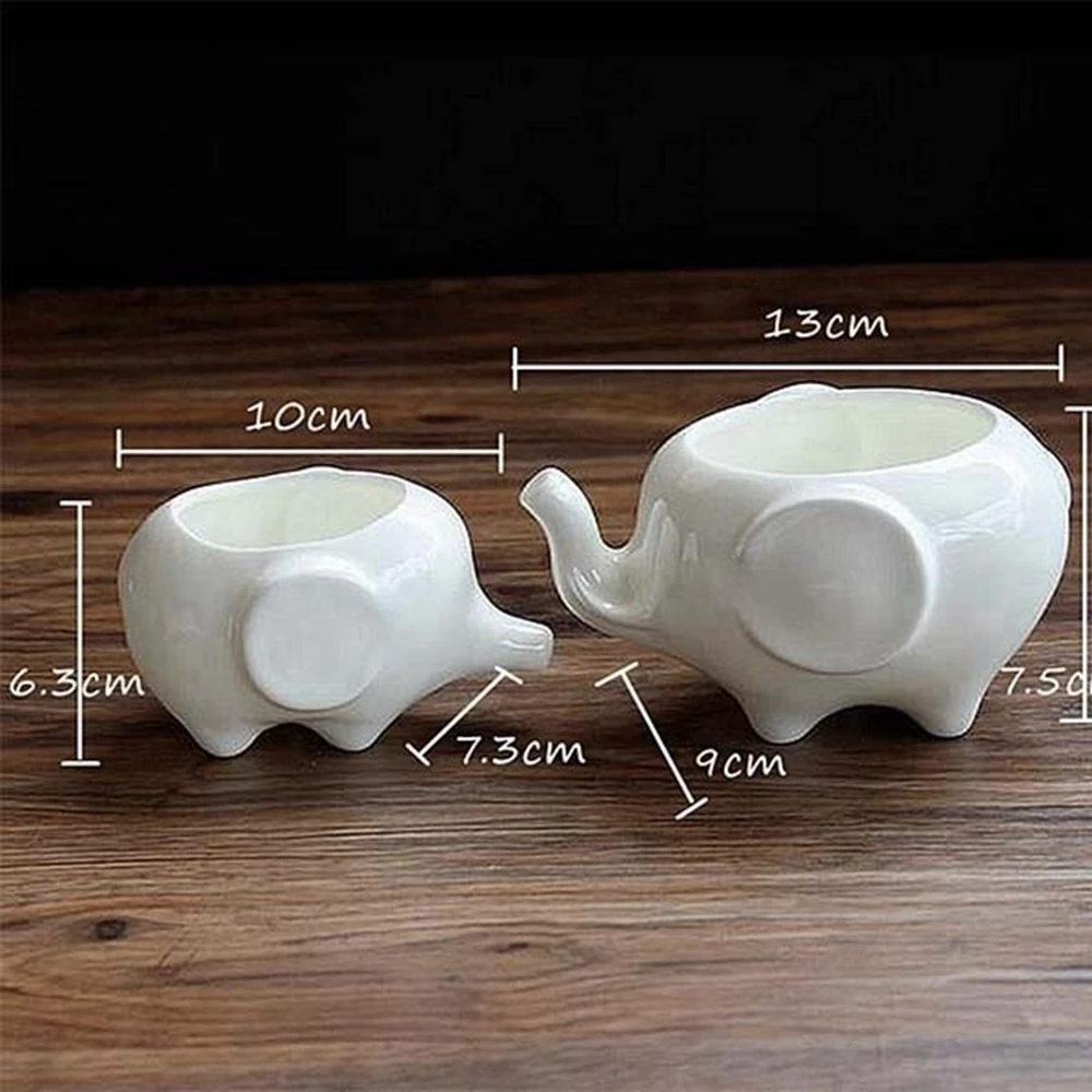 Креативные горшочки для суккулентов в форме слона кошка собака керамический