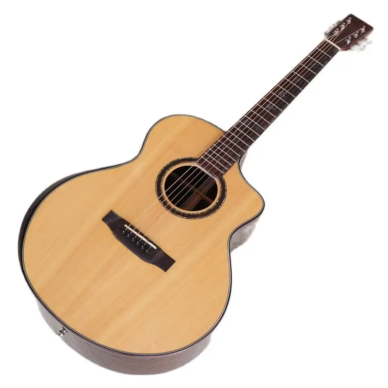 Высокий Глянец 41 дюймов акустической гитары твердой древесины ели топ лист