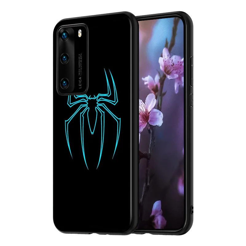 ТПУ силиконовый чехол с логотипом Человека-паука для Huawei P40 P30 P20 Pro P10 P9 P8 Lite E Plus 2019