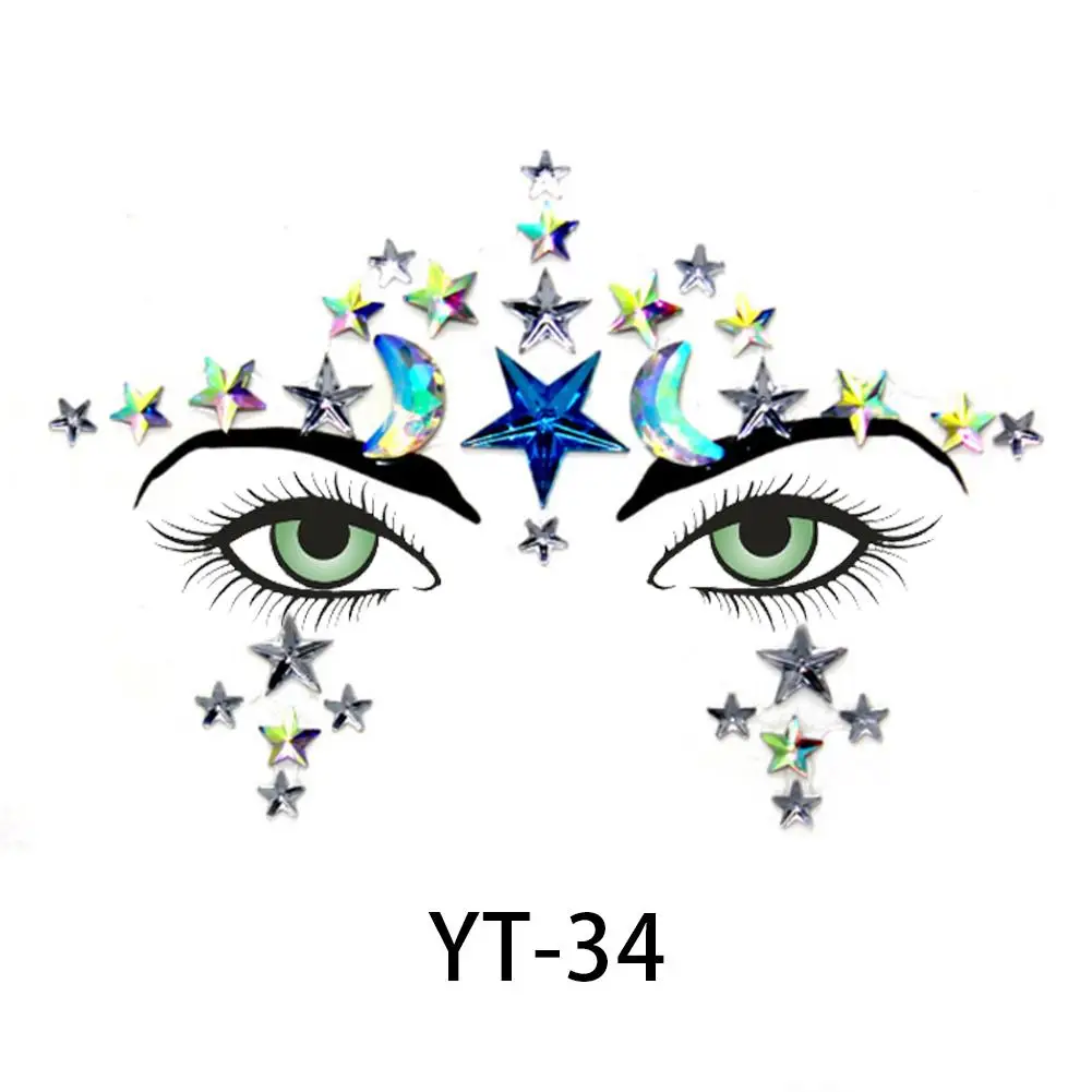 Акриловая наклейка со стразами для лица Защита окружающей среды блестящие яркие