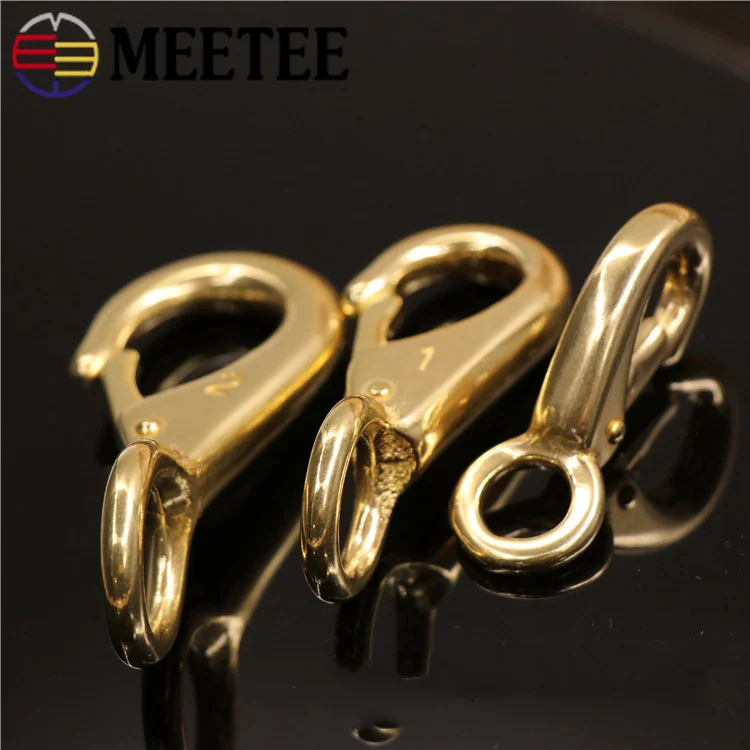 Meetee 2 шт. чистая медь фиксированный крюк уплотнительное кольцо пряжка брелок