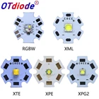 Теплый светодиодный чип CREE XML XPE XPG XTE, 10 шт., 3 Вт, 5 Вт, 10 Вт, белый светодиод RGB высокой мощности на печатной плате 20 мм