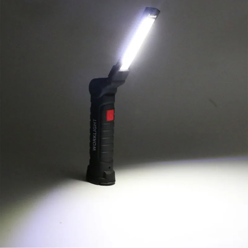 

Portable 5 Mode COB Flashlight Torch USB Rechargeable LED Work Light Magnetic COB Lanterna Hanging Hook Lamp For Outdoor Camping