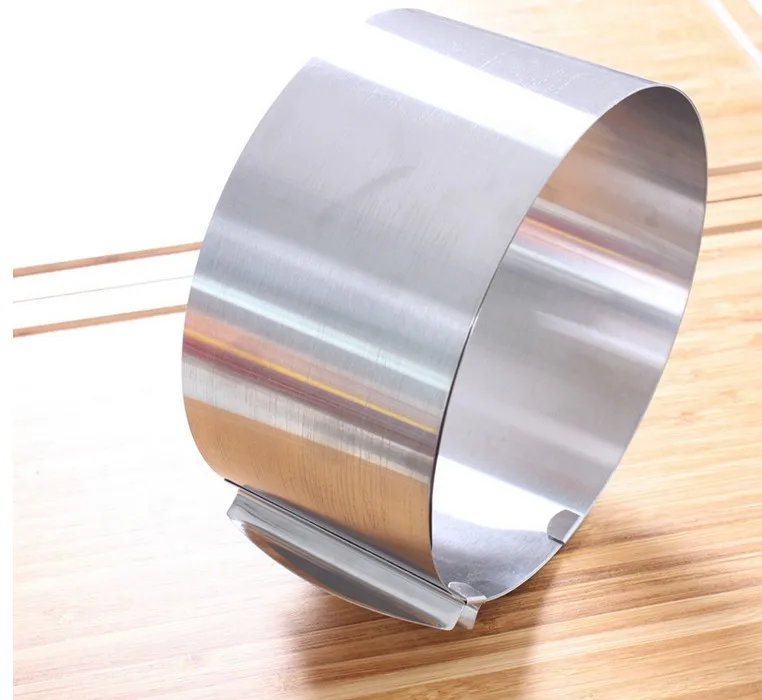 Регулируемый 16 30 см круглый мусс кольцо формочка из нержавеющей стали Форма для