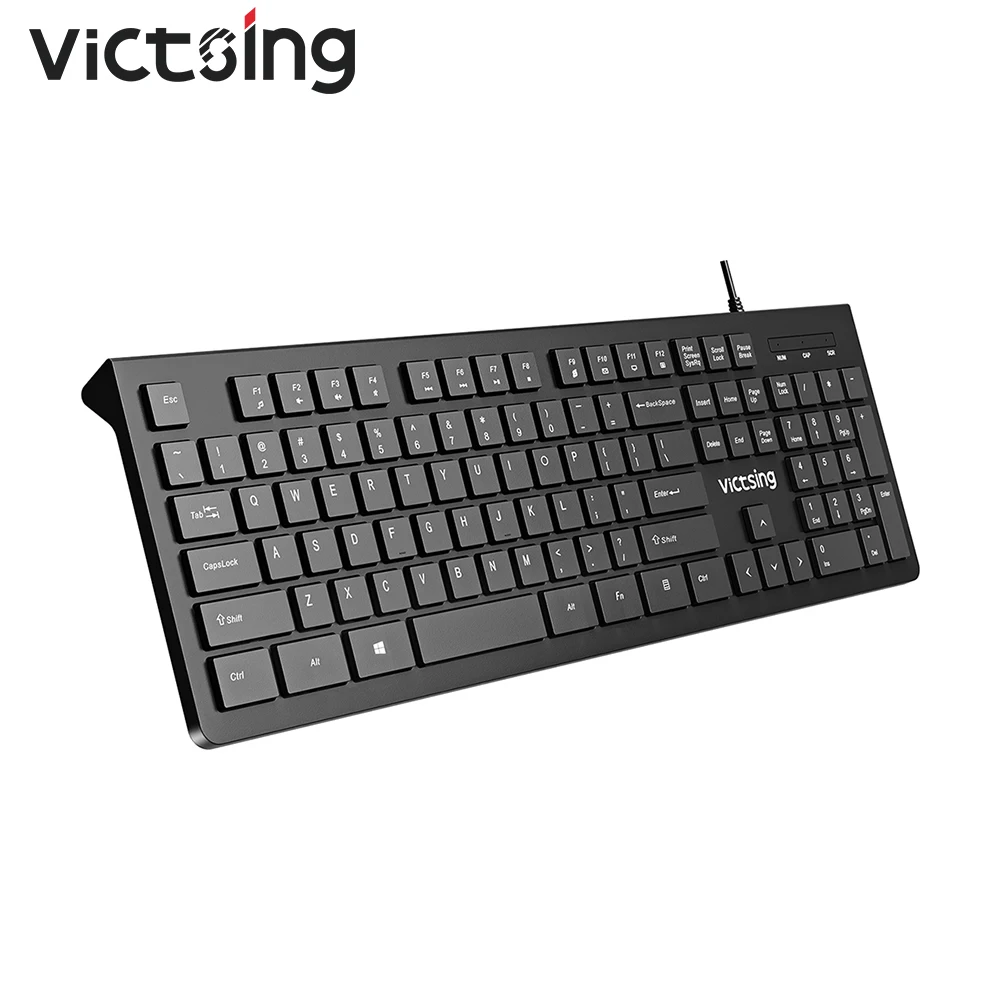 Проводная клавиатура VicTsing PC206 104 клавиш USB с 12 быстрыми клавишами мультимедиа для
