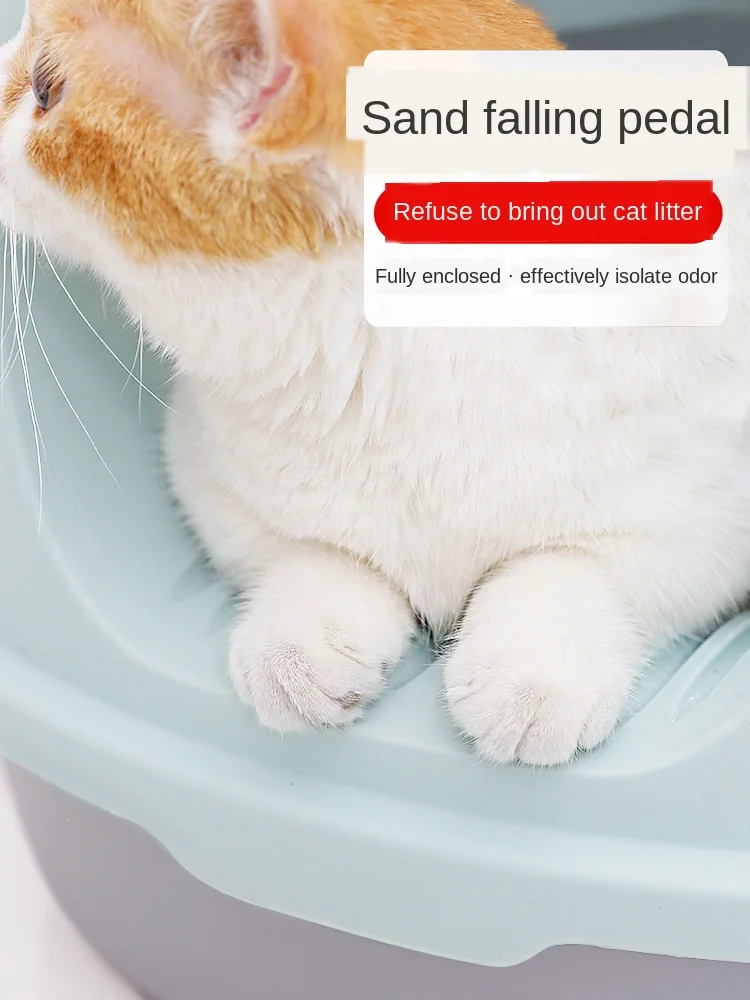 

Cat Litter Box Fully Enclosed Cat Toilet Cat Feces Basin Deodorant Anti-splashing Deodorant Cat Supplies Large Cat Basin Shit