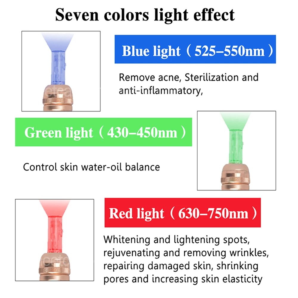 

Wireless Auto Nano Water Mesotherapy 7 Colors Derma Pen Injector Shrinks Pores Fine Lines Brightens Skin