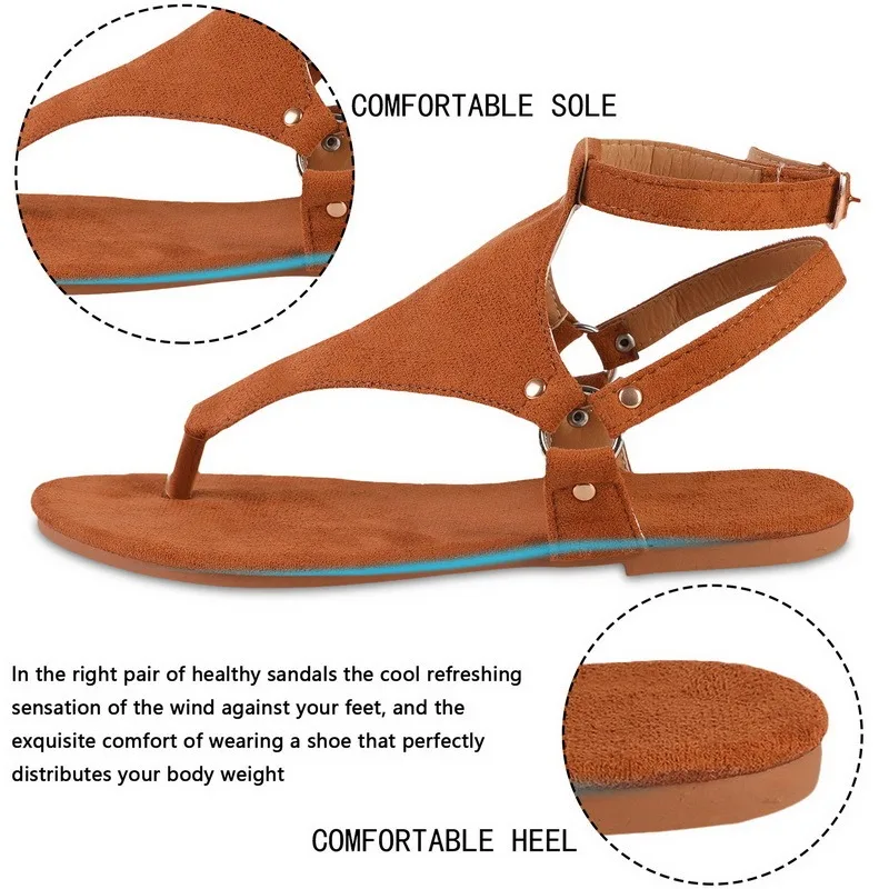 

Women Sandals 2021 Summer Outdoor Beach Flip-flop Sandals Solid Fashion Gladiator Sandals Women Flats Casual Ladies Shoes