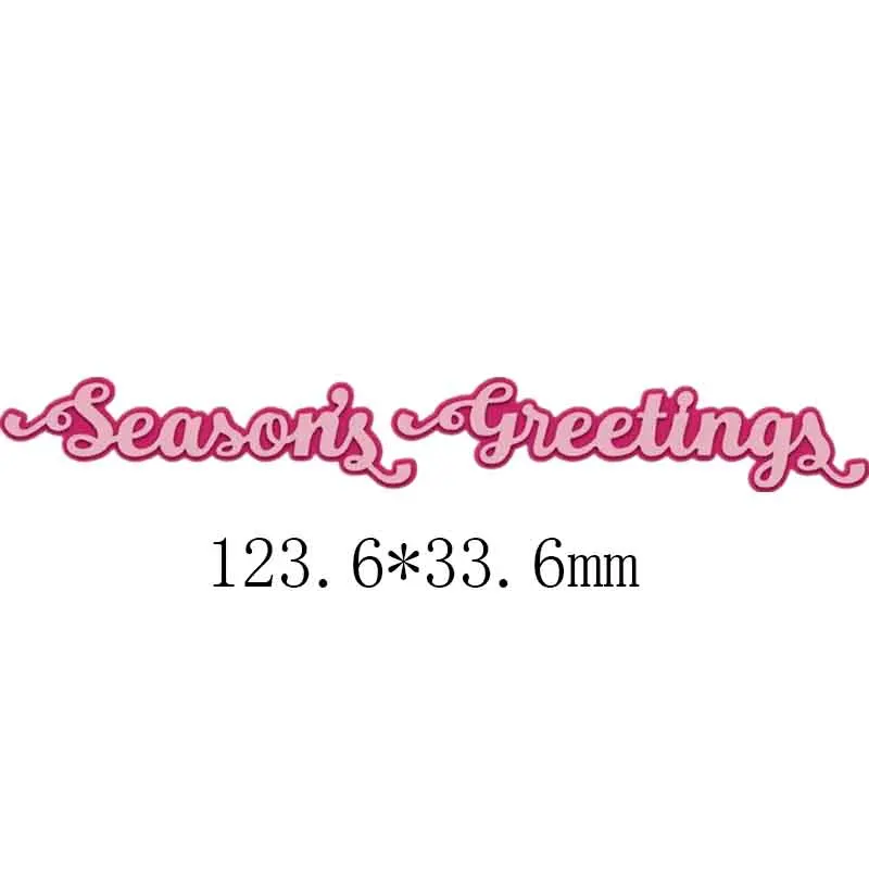 Picture 3 Merry Christmas Sending Greetings Let It Snow Phrases Metal Cutting Dies Stencil for DIY Scrapbooking Paper Cards Craft New - Цвет: Picture 3