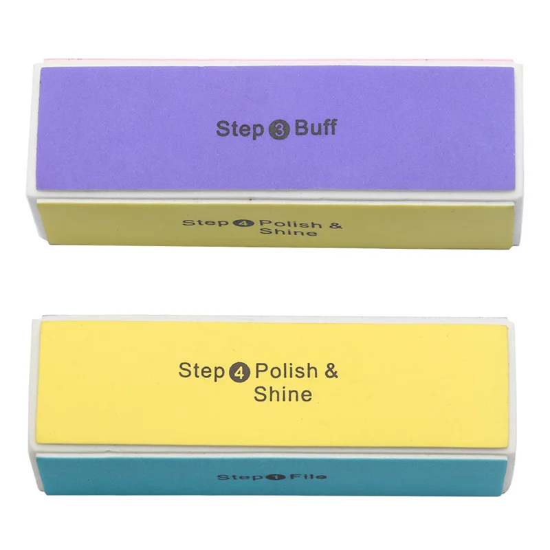 Белый полировщик для ногтей шлифовальный полировальный блок маникюра