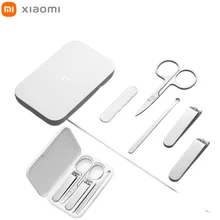 Xiaomi Mijia-Tijeras para uñas, juego de cortaúñas para manicura y pedicura, herramienta para las uñas de los pies, de acero inoxidable Original 2021, 5 uds.