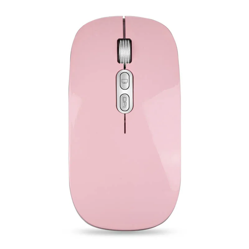 Pink J JOYACCESS Wireless Mouse Silent 2.4GHz Mouse Computer Mause Rechargeable Built-in Battery USB Receiver Mice Ergonomic for Lap - Цвет: Pink