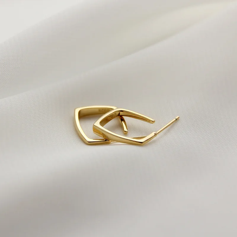 Серьги из стерлингового серебра 925 пробы модные простые французские