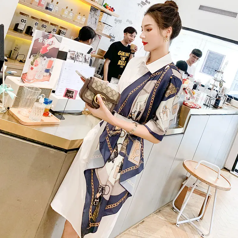 

2021 new summer style irregular shirt dress